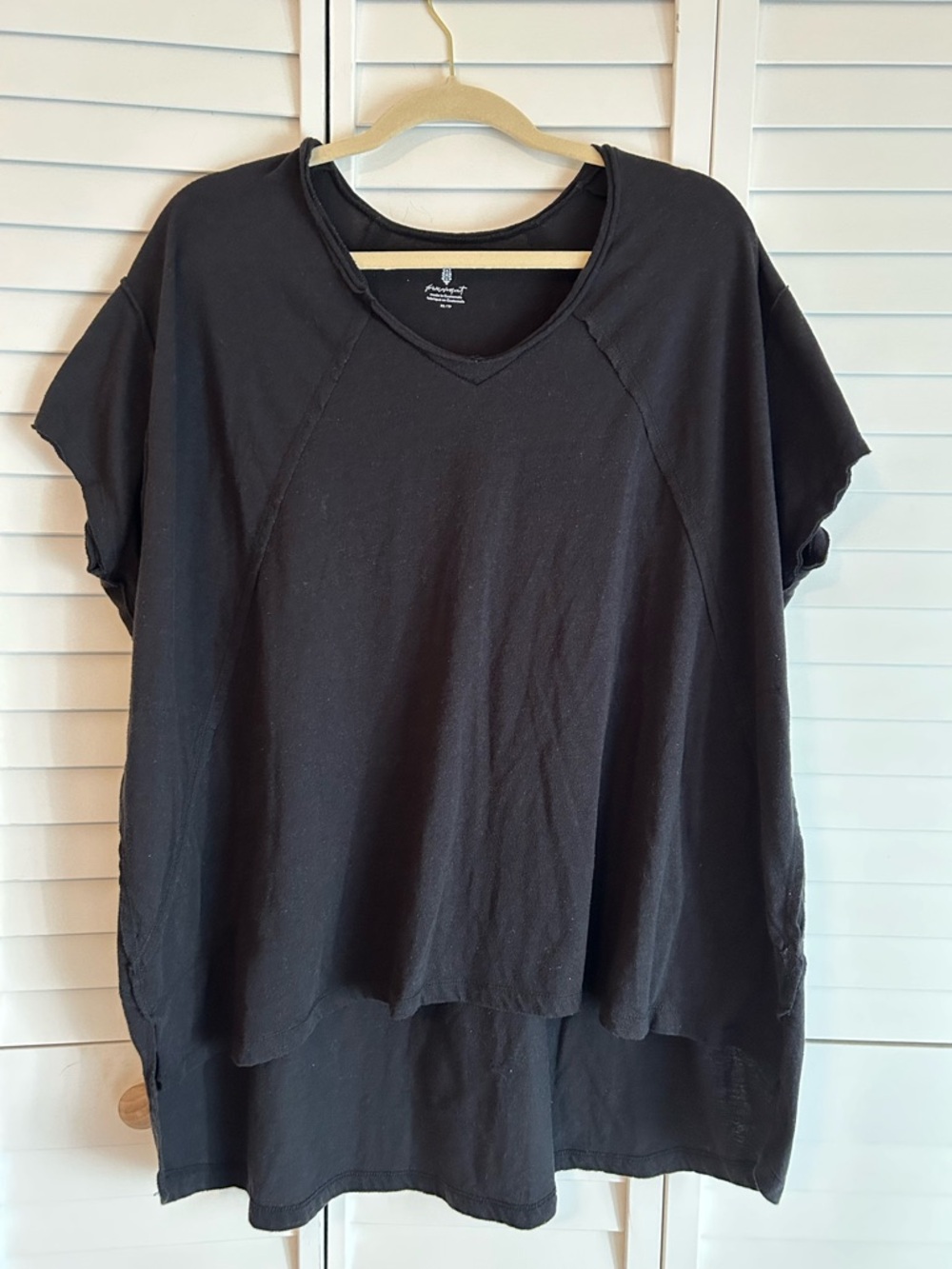 FP MOVEMENT Relaxed Black Women's Short Sleeve Top. XS.